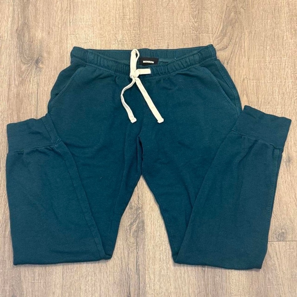 Monroe XS Teal Women's Joggers Drawstring Waist Tapered Lounge Cozy